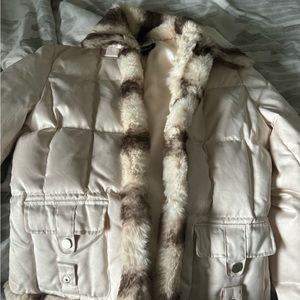 Bebe fur jacket! Size M like brand new